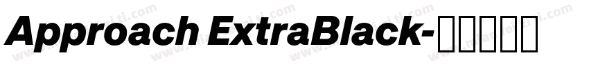 Approach ExtraBlack字体转换